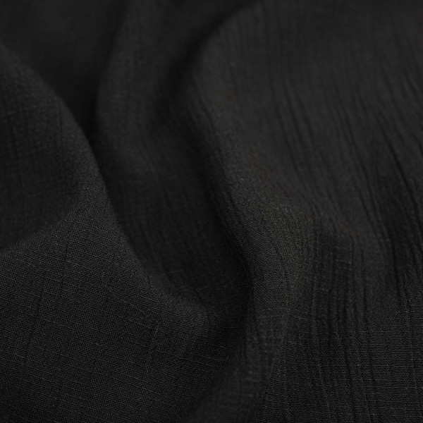 Viskose Leinen Crinkle schwarz