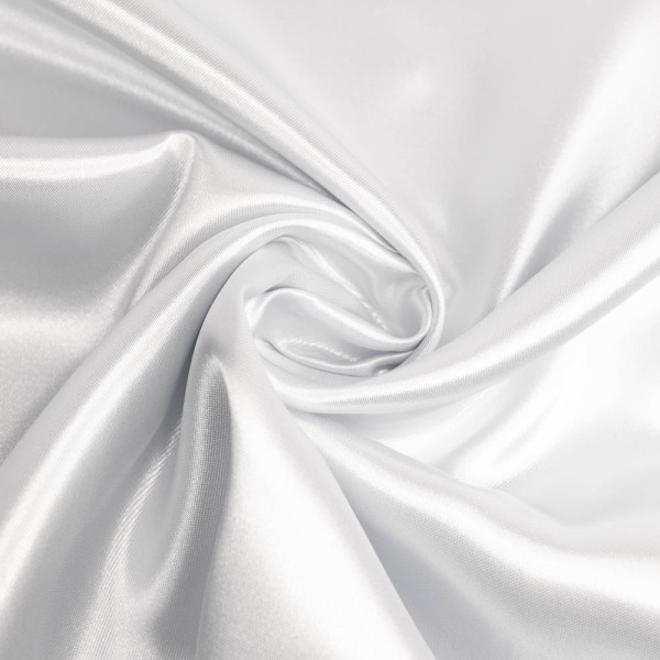 Satin Glänzend Uni weiß