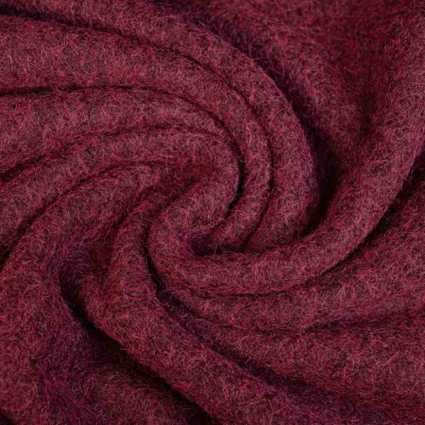 Mantelflausch gebürstet bordeaux
