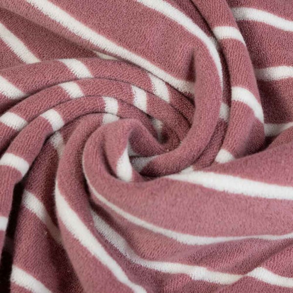 Frottee Jersey Streifen altrosa