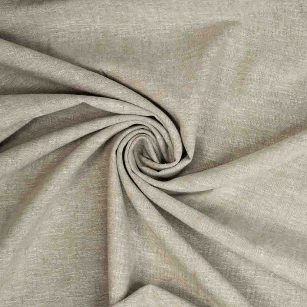 Leinen Baumwolle MELIERT taupe hell
