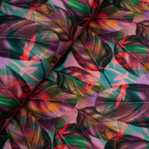 French Terry Sweat Blätter altrosa