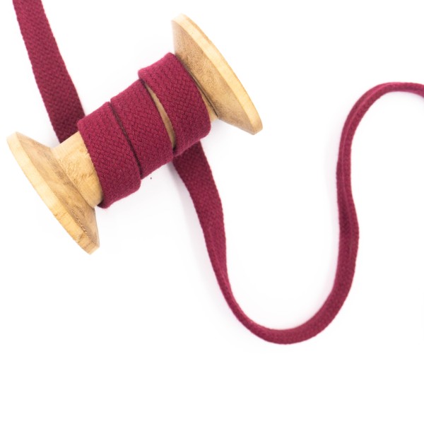 Flachkordel 15mm - Hoodie Kordel bordeaux