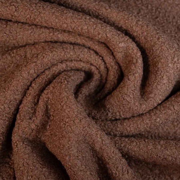 Bouclé Mantelstoff rehbraun
