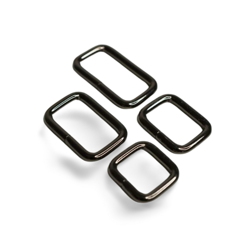 EvLis Rechteck Ring Massiv schwarz 20/25/30/40mm