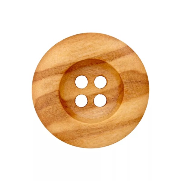 Holzknopf rund 18mm beige
