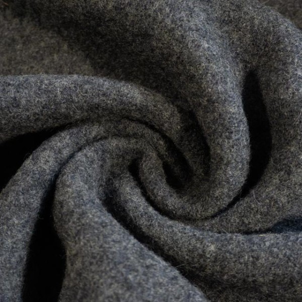 Woll Walkloden Wanda MELIERT mittelgrau