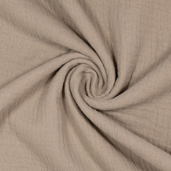 Musselin Double Gauze Lina taupe