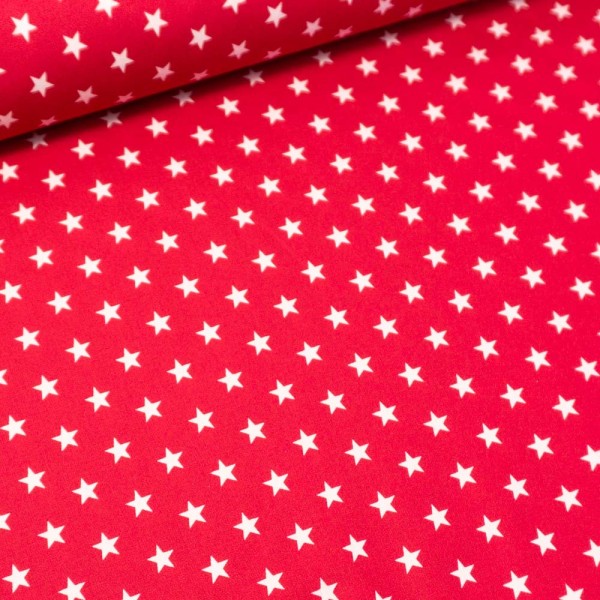 Edle Baumwollwebware Sterne rot