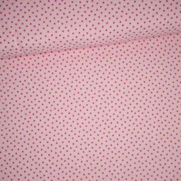 Musselin Kleine Sterne rosa