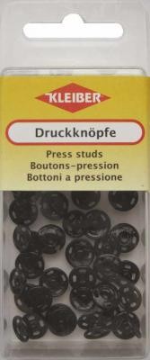 Kleiber 24 Stk Druckknöpfe schwarz annähbar