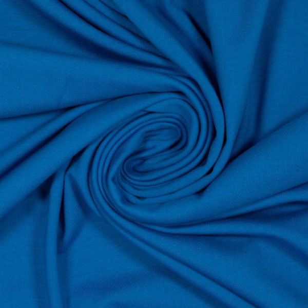 Baumwolljersey Uni Lisa kobaltblau
