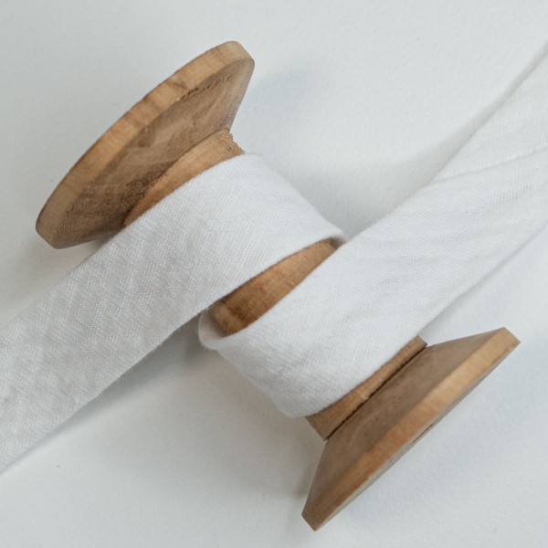 Musselin Schrägband Amelie 20mm weiß