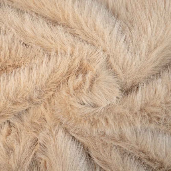 Kunstfell Plüsch Langhaar beige