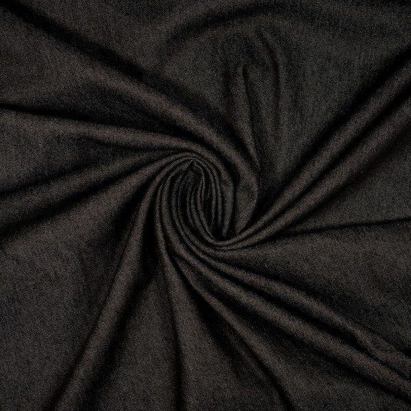 Jeansstoff Denim Schwer Stretch schwarz