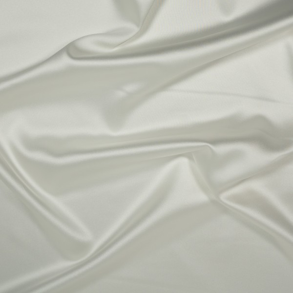 Italienischer Schwerer Festtags Satin Stretch ivory