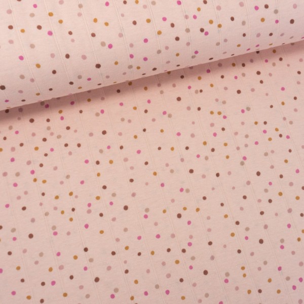 Musselin Jersey Double Konfetti blush rosé