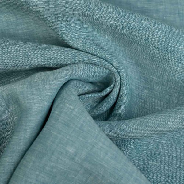 Premium Leinen melange petrol