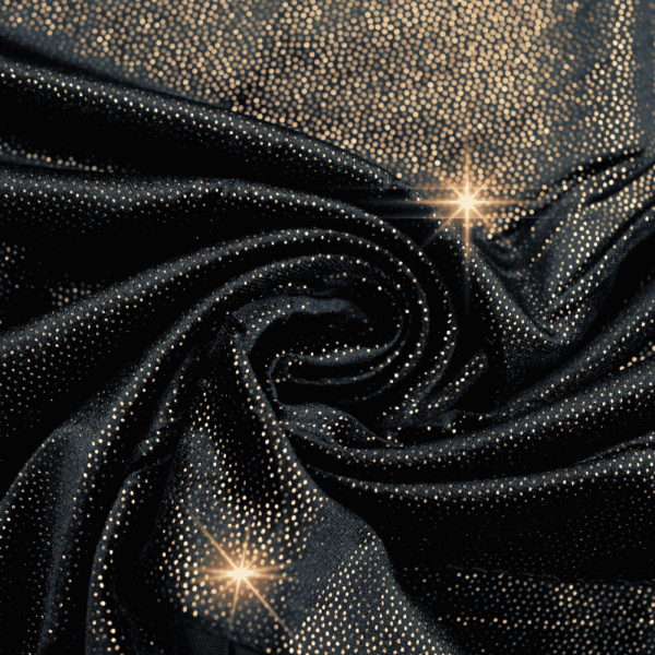 Samtjersey Glam schwarz-gold