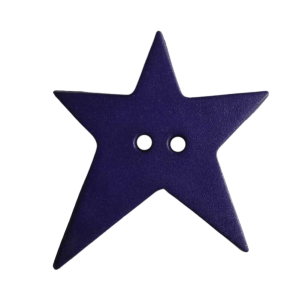 Stern-Knopf asymmetrisch 15mm dunkellila