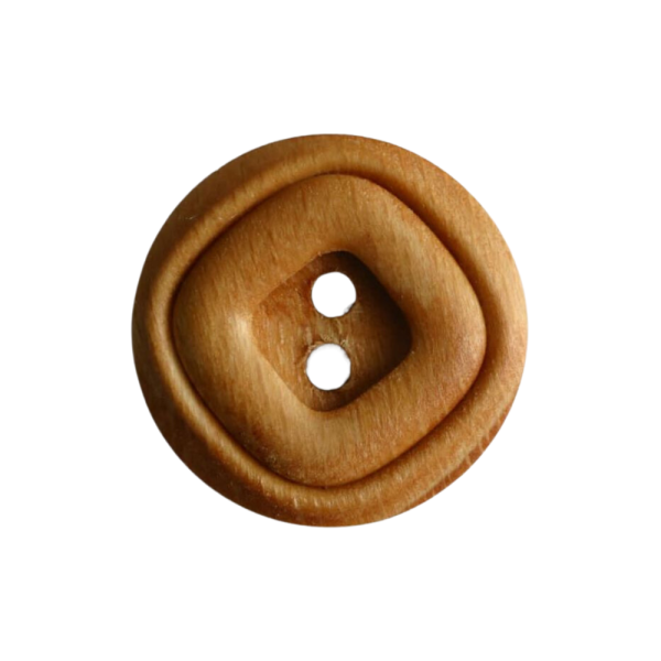 Holzknopf Mit Doppelrand 18 mm