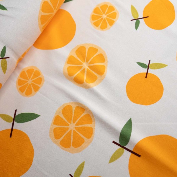 Baumwolljersey Orangen pastellrosa