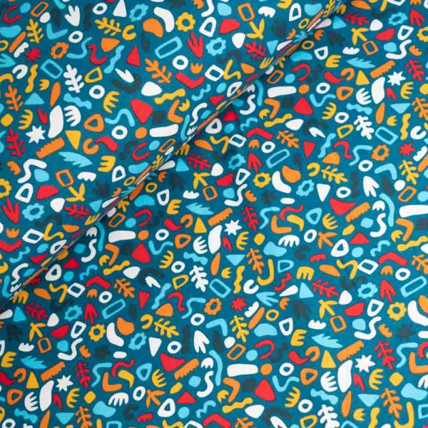 Baumwolljersey Förmchen petrol