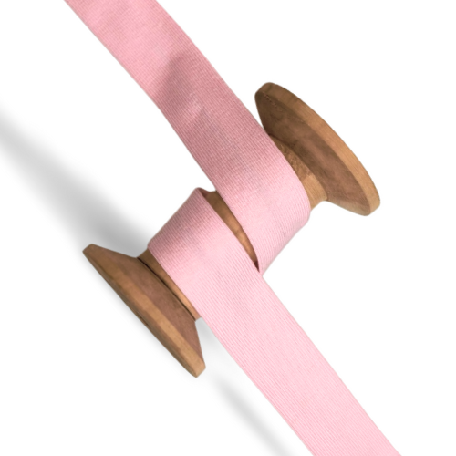 Baumwolljersey Schrägband Lena rosa