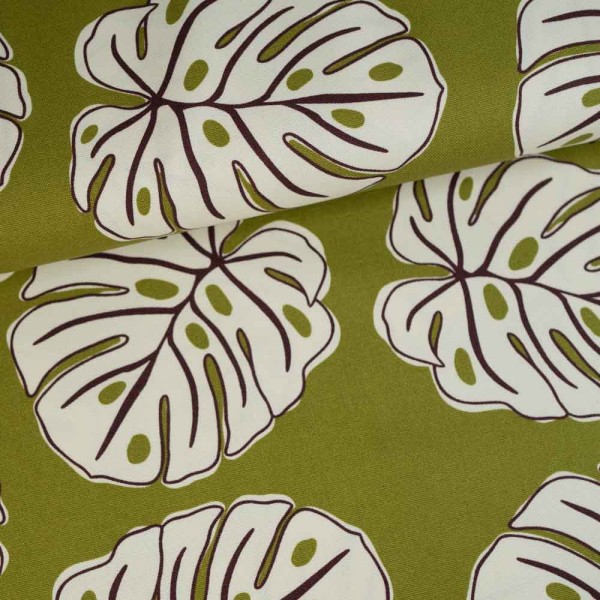 Canvas Blätter oliv