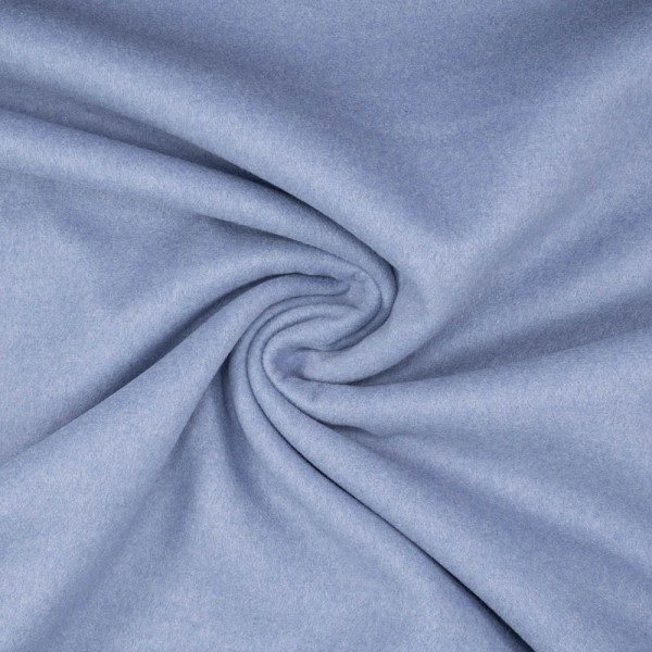 Mantelstoff Velour jeansblau hell