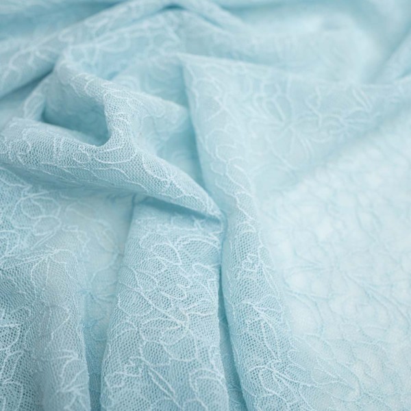 Soft Mesh Stretch Blume hellblau