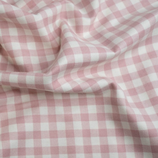 Flanell Baumwolle kleine Karos rosa