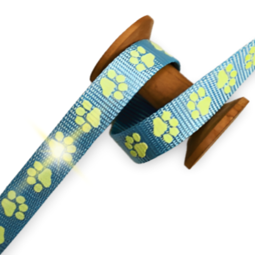 Gurtband 20mm Pfote nachtleuchtend dusty mint