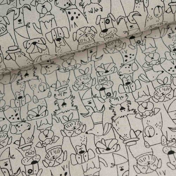 Canvas Hündchen schwarz