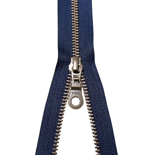 YKK teilbarer Reißverschluss Metall navy