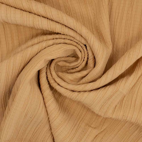 Viskose Crinkle plissiert senf