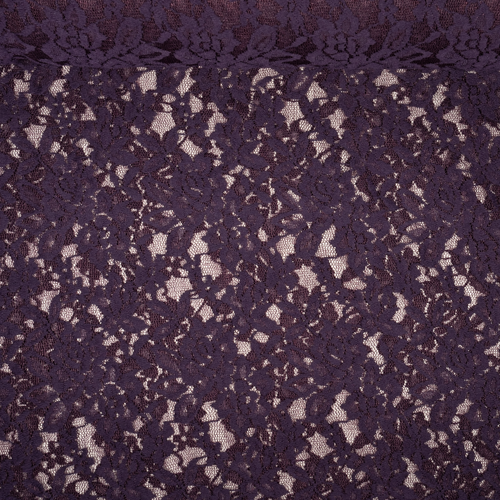 Elastische Spitze Amalia aubergine