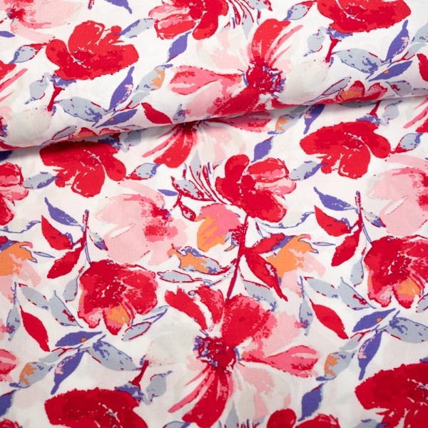 Viskosewebware Summer rosa