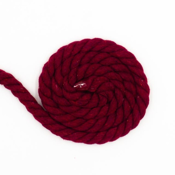 Soft Kordel 8mm gedreht bordeaux