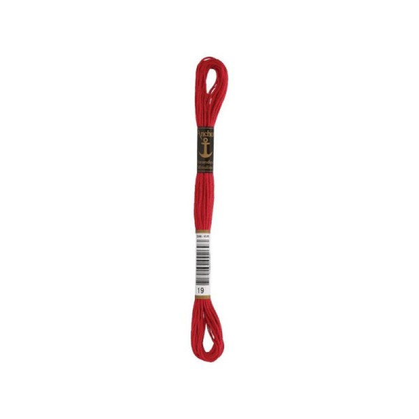 Anchor Sticktwist Garn 6-fädig dunkelrot