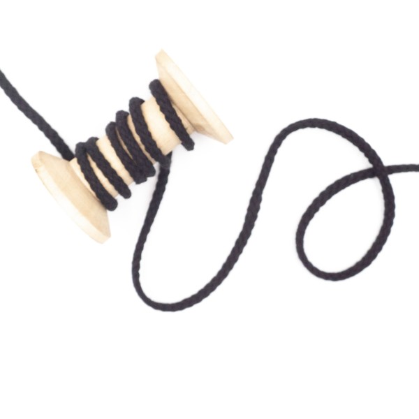 Kordel geflochten 6mm schwarz