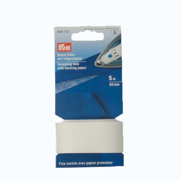 Prym Saumvlies 30mm mit Trägerpapier weiß