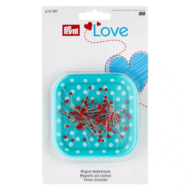 Prym Love Magnetnadelkissen mit Glaskopfstecknadeln mint