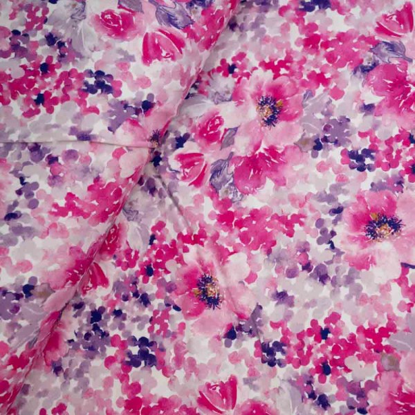 Bio-Baumwolljersey Flowerbomb rosa