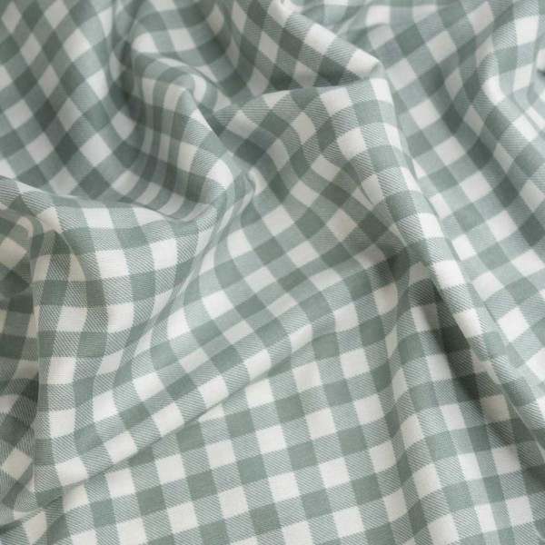 Flanell Baumwolle kleine Karos salbei