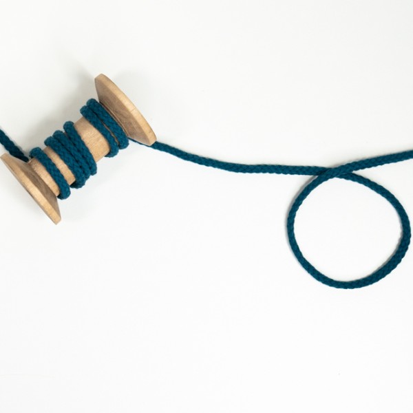 Kordel geflochten 6mm blaupetrol