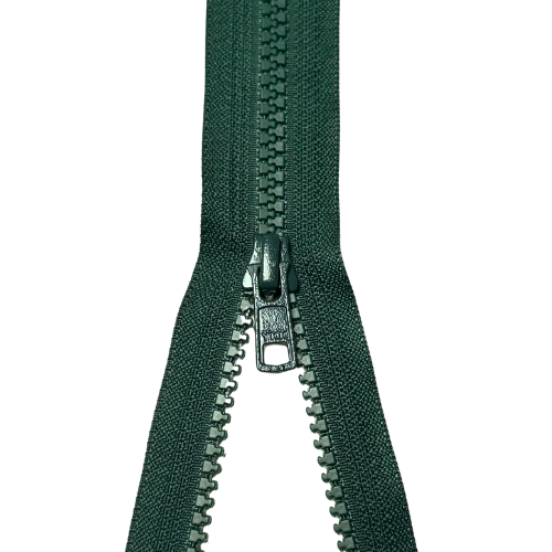 YKK teilbarer Reißverschluss Jacken Krampe tannengrün