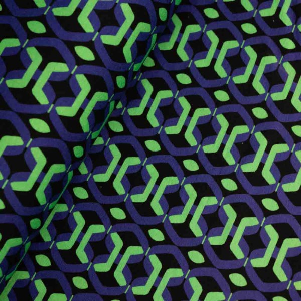 Viskosejersey Grafisch schwarz