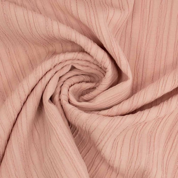 Viskose Crinkle plissiert altrosa