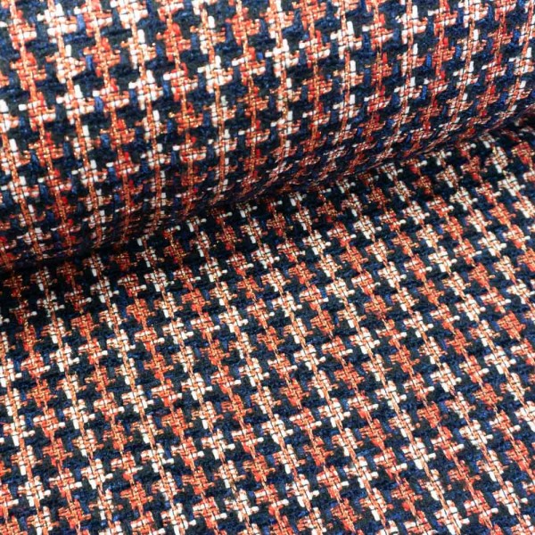Dekostoff Houndstooth Glam rot
